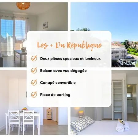 Apartment Le Republique By Apirent #balcon #climatisation #parking Cannes